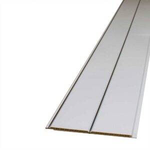 Decorceil Gloss White / Chrome V PVC Ceiling Panel (2.7m x 250mm)