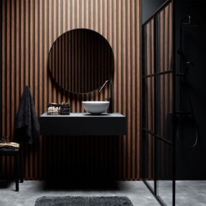 VOX Linerio L-Line – Mocca Slat Wall Panel (2.65m x 122mm)