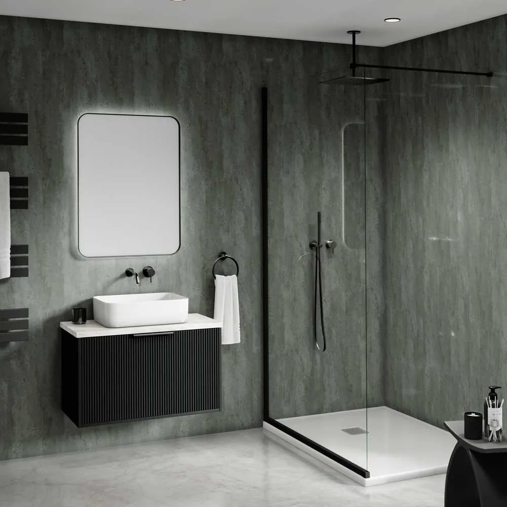 QMBM24-900-Decorwall-Maxi-Panel-Metallic-Grey-Stone-Shower-Panel-Scene-1